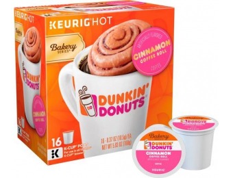 33% off Dunkin' Donuts Cinnamon Roll K-Cups (16-Pack)
