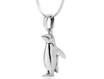 $15 off 925 Sterling Silver Penguin Pendant 18" Necklace