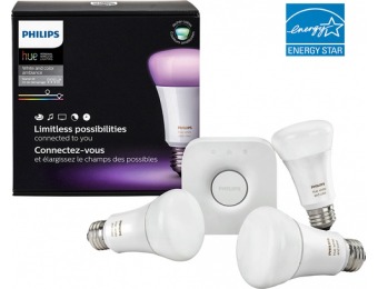 $90 off Philips Hue White and Color Ambiance A19 Starter Kit
