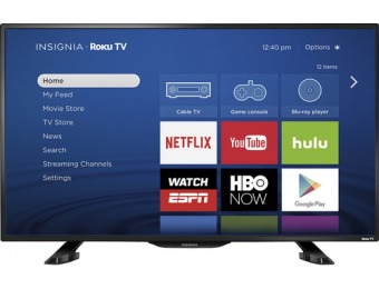 $80 off Insignia 39" LED 1080p Smart HDTV Roku TV