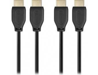 30% off Dynex 6' 4K Ultra HD HDMI Cable (2-Pack)