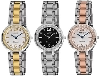 93% off Akribos XXIV Diamond Swiss Quartz Women's Watches