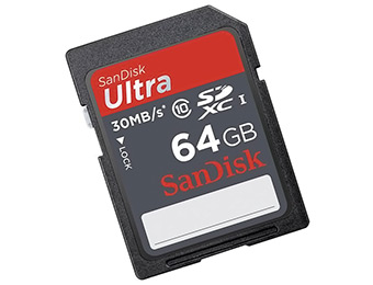 56% off SanDisk Ultra 64GB SDXC UHS-I Class 10 Memory Card