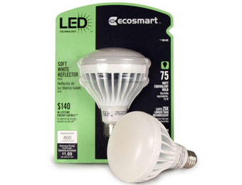 $60 off EcoSmart 14-Watt BR30 LED Flood Light Bulb (4-Pack)