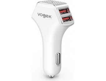 77% off Vogek 50W 10A 4-Port USB Car Charger