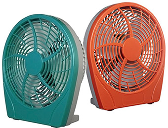 47% off Dynex 9" Table Fan (Blue, Red, Emerald, or Yellow)
