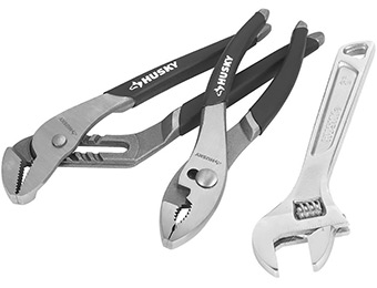 34% off Husky Adjustable Wrench, Slip Joint Plier & Groove Joint Plier