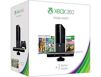 $151 off Xbox 360 250GB Kinect Holiday Value Bundle - 3 Games