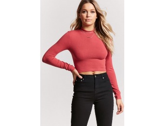 50% off Mock Neck Cropped Sweater