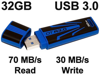 62% off Kingston DataTraveler 32GB USB 3.0 Flash Drive