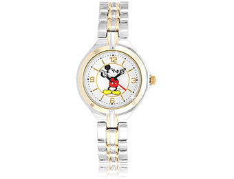 80% off Disney Women's MCK167 Mickey Mouse Two-Tone Watch
