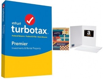 $10 GC + $15 off TurboTax Premier 2017 Tax Software Federal & State