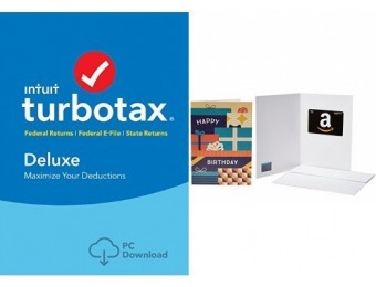 $10 GC + $20 off TurboTax Deluxe 2017 (Fed + Efile + State)