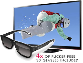 $250 off LG 47" 1080p 120Hz Cinema 3D LED TV + 4x 3D Glasses