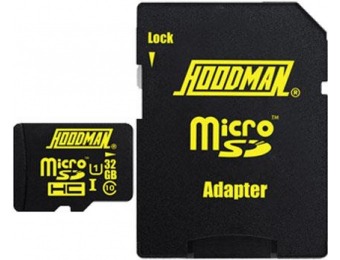 80% off Hoodman 32GB Class 10 H Line microSDHC UHS-1 Memory Card