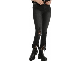 67% off Almost Famous Black Frayed Hem Skinny Jeans