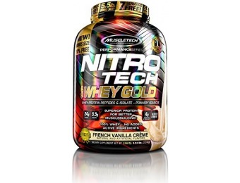 64% off MuscleTech NitroTech Whey Gold, 100% Pure Whey Protein