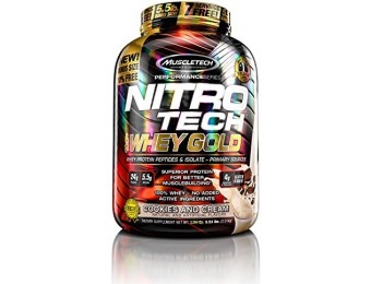65% off MuscleTech NitroTech Whey Gold, 100% Pure Whey Protein