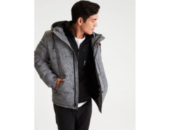 88% off AE Reflective Camo Puffer Jacket