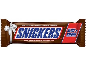 70% off Snickers Slice 'n Share Christmas Bar
