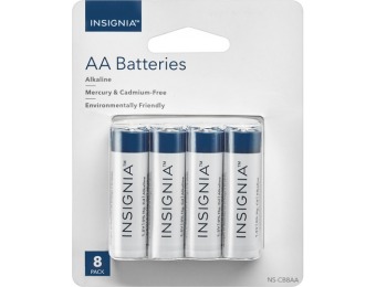 75% off Insignia AA Alkaline Batteries (8-Pack)
