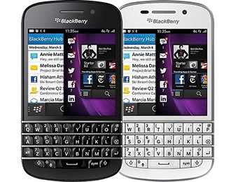 $300 off BlackBerry Q10 Unlocked 4G Mobile Phone (White or Black)