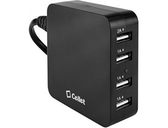 73% off Cellet 20W 4-Port High Speed Desktop USB Charger