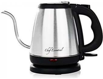 79% off Chef Essential Cordless Stainless Steel Electric Kettle, 1L