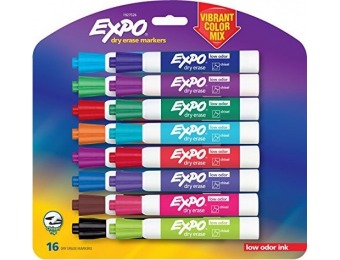 69% off EXPO Low-Odor Dry Erase Markers, Vibrant Colors, 16-Count