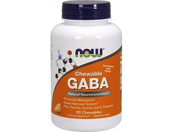 54% off NOW GABA Orange Flavor, 90 Chewables