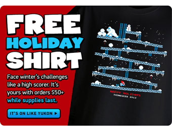 Free ThinkGeek 2013 Holiday T-Shirt with $50 Order