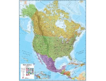 85% off Maps International North America Wall Map