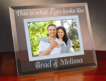 20% off Personalized "This Is What Love Looks Like" Glass Frame
