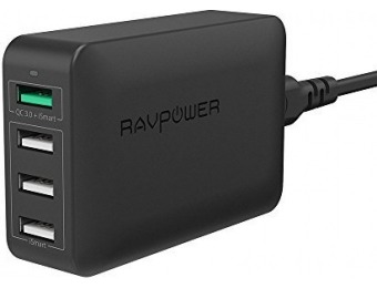 73% off RAVPower 40W 4-Port Fast Desktop Charging Station