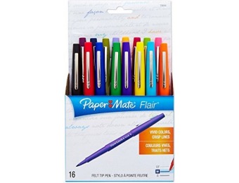 62% off Paper Mate Point Guard Flair Porous Point Stick Pen, 16-Ct