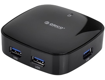 60% off Orico H4818-U3-BK Portable 4-Port USB 3.0 Mini Hub
