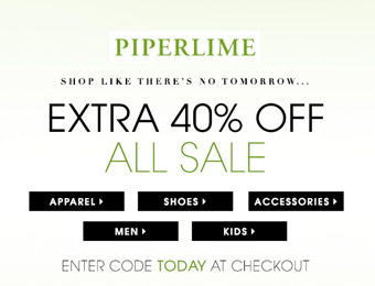 Extra 40% off Everything at Piperlime + Extra 25% off