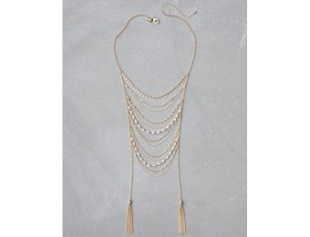 90% off AEO Gold & Pearl Statement Necklace