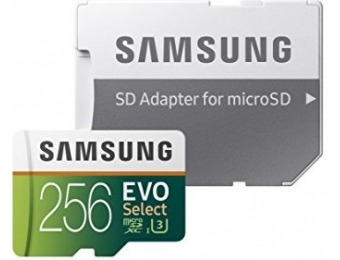 $290 off Samsung 256GB 100MB/s U3 EVO Select Memory Card