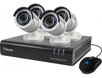 $180 off Swann 4-Camera In/Outdoor DVR Surveillance System