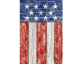 87% off Rustic Patriotic 28" x 40" Vintage USA Fence House Flag