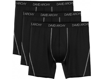 65% off David Archy 3 Pack Men's Ultra Fast Dry Boxer Briefs
