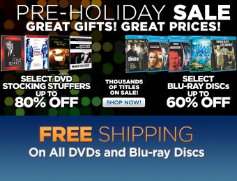 Pre-Holiday Sale - Up to 80% off DVDs & Up to 60% off Blu-rays