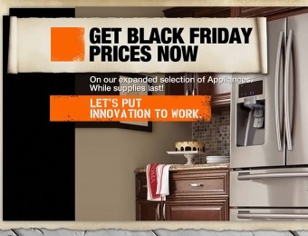 Black Friday Prices Now on Appliances at Home Depot