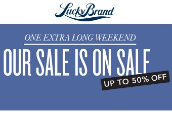 Up to an Extra 50% off Sale Items at Lucky Brand