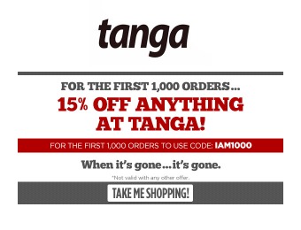 Extra 15% off Anything at Tanga.com