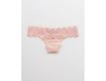 68% off Aerie Shine Thong + XO Lace