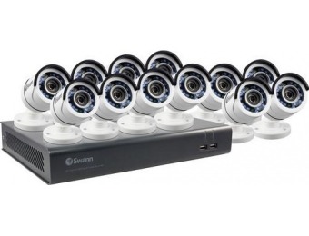 $250 off Swann 16-Ch In/Outdoor 2TB DVR Surveillance System