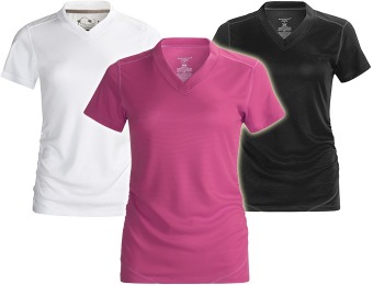 70% off Terramar Women's Helix Short Sleeve V-Neck Tee (6 colors)