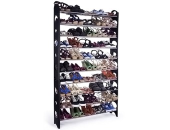 64% off Ten-Tier Shoe Rack - Holds Up To 50 Pairs of Shoes